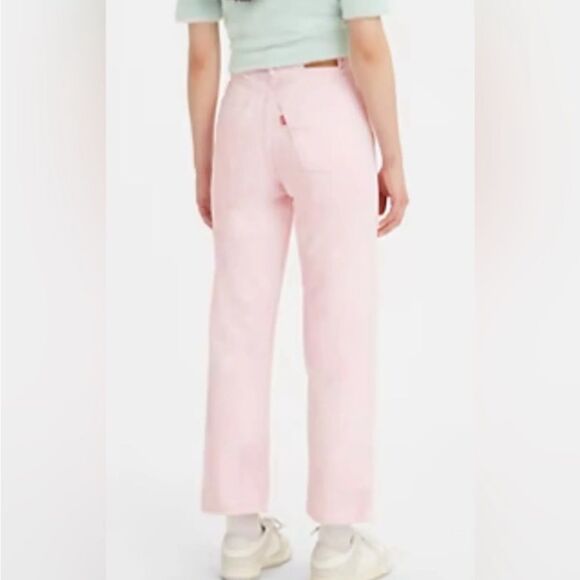 NWT Levi's Premium Jeans Size 32 x 27 Pink Ribcage Straight Ankle Tie Dye‎ - Picture 14 of 14